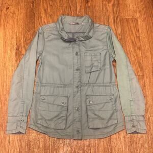 Horny Toad Light Green Button Front Collared Utility Jacket Size Small